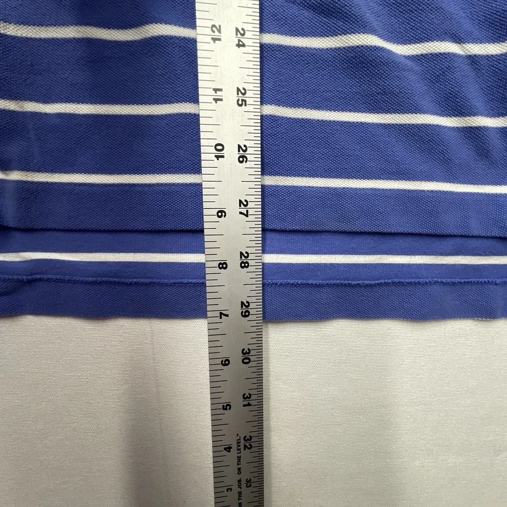Vintage Polo Ralph Lauren Men's‎ Polo Shirt XL Short Sleeve Blue White Stripe